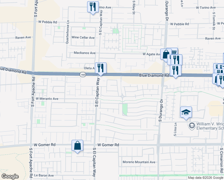 map of restaurants, bars, coffee shops, grocery stores, and more near 8932 Tomnitz Avenue in Las Vegas