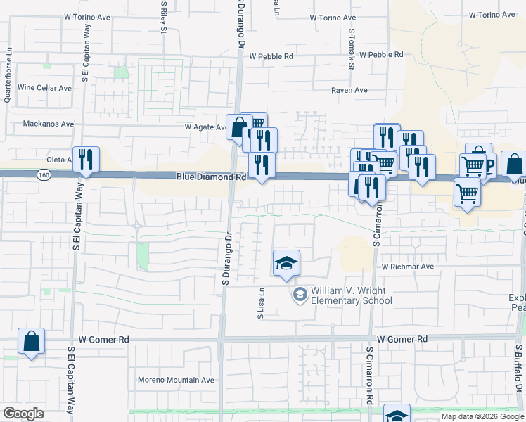 map of restaurants, bars, coffee shops, grocery stores, and more near 8538 Dyker Heights Avenue in Las Vegas