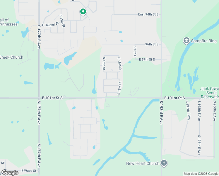 map of restaurants, bars, coffee shops, grocery stores, and more near 1806 East Montgomery Place in Broken Arrow