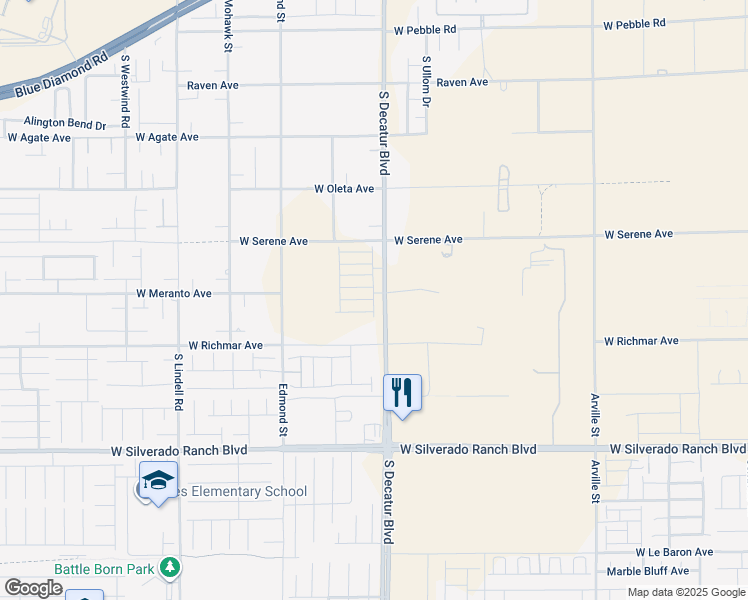 map of restaurants, bars, coffee shops, grocery stores, and more near Fern Mesa Avenue in Enterprise