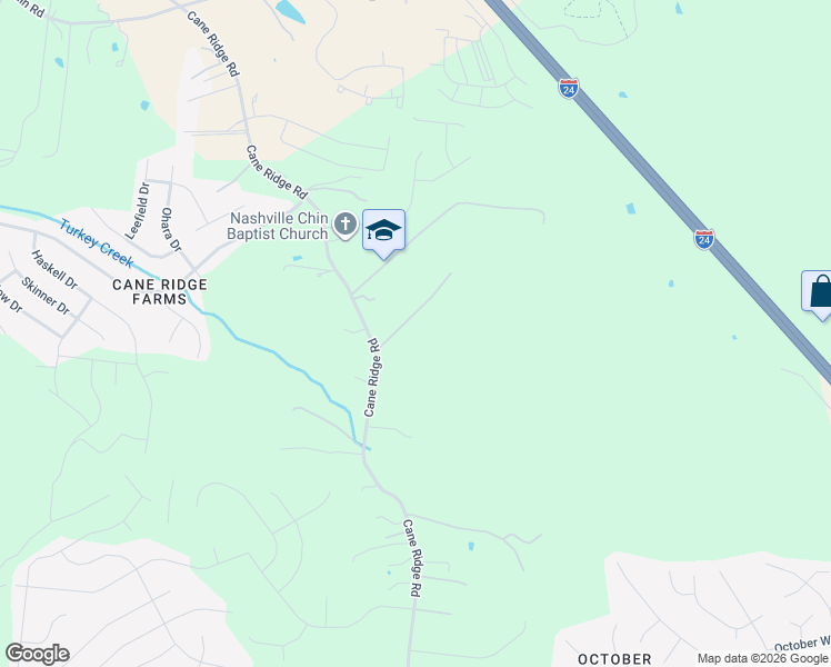 map of restaurants, bars, coffee shops, grocery stores, and more near 5788 Cane Ridge Road in Nashville