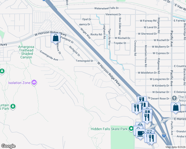 map of restaurants, bars, coffee shops, grocery stores, and more near 217 Nautical Street in Henderson