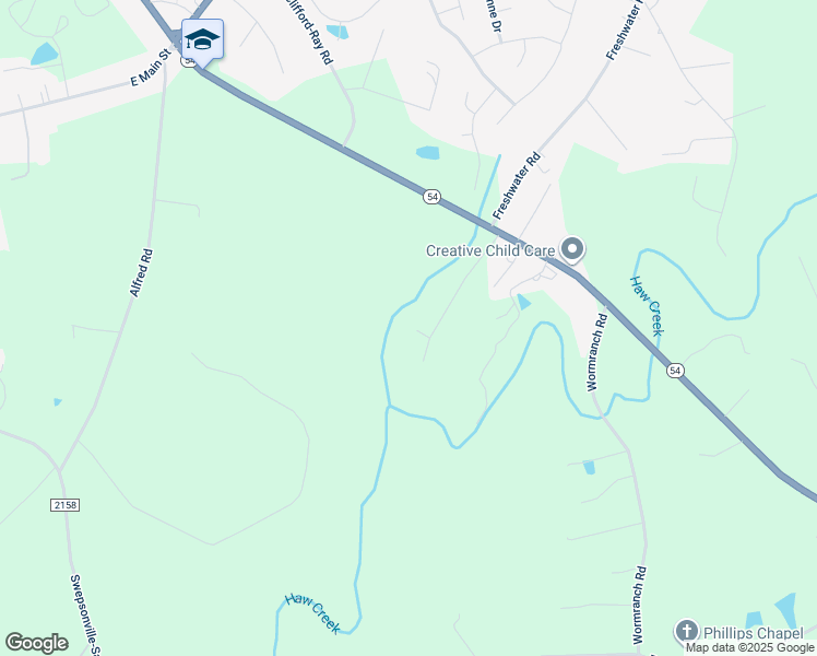 map of restaurants, bars, coffee shops, grocery stores, and more near 2929 Pheasant Run Road in Haw River
