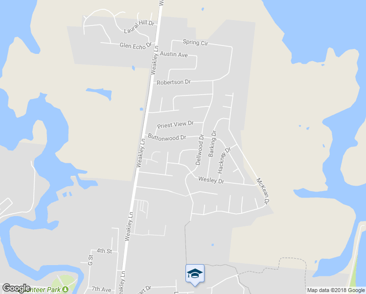 map of restaurants, bars, coffee shops, grocery stores, and more near 419 Keswick Drive in Smyrna