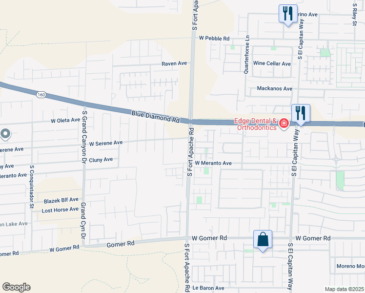 map of restaurants, bars, coffee shops, grocery stores, and more near 9331 Serene Harbor Street in Las Vegas