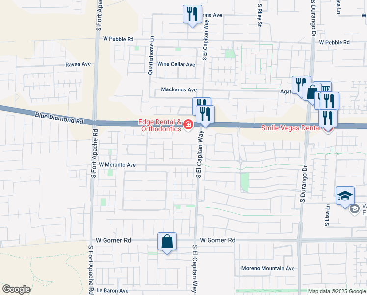 map of restaurants, bars, coffee shops, grocery stores, and more near 9053 Herring Cove Avenue in Las Vegas