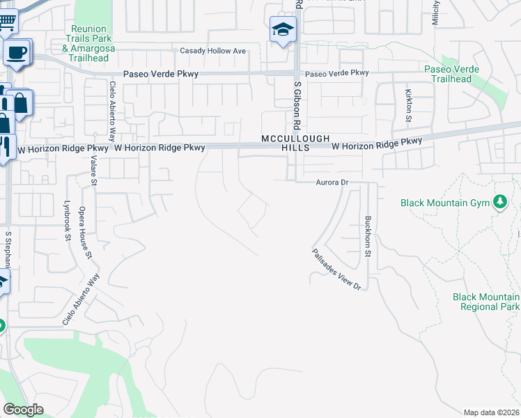 map of restaurants, bars, coffee shops, grocery stores, and more near 1050 Vincenzo Lane in Henderson