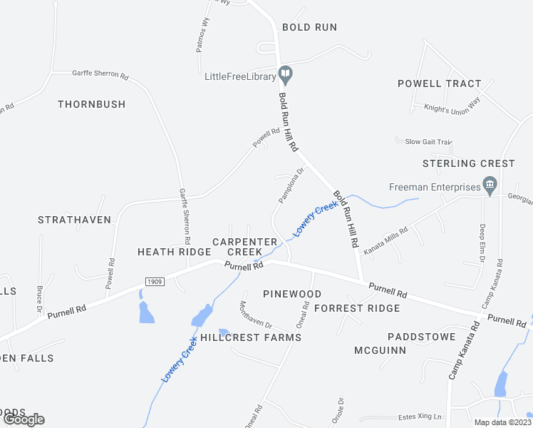 map of restaurants, bars, coffee shops, grocery stores, and more near 12745 Pamplona Drive in Wake Forest