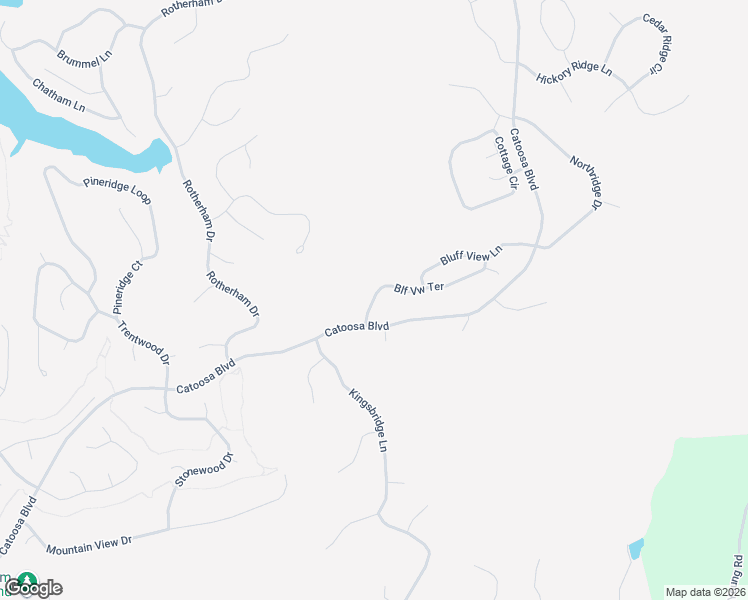 map of restaurants, bars, coffee shops, grocery stores, and more near 30 Bluff View Lane in Crossville