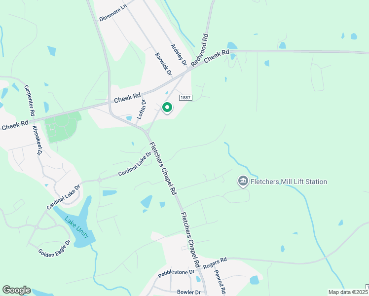 map of restaurants, bars, coffee shops, grocery stores, and more near Rocky Creek Drive in Durham