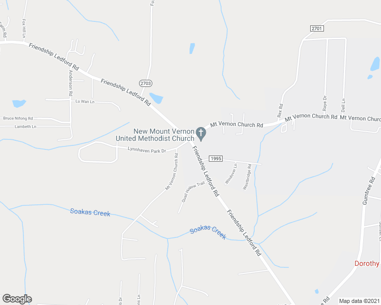 map of restaurants, bars, coffee shops, grocery stores, and more near 6401 Friendship Ledford Road in Winston-Salem