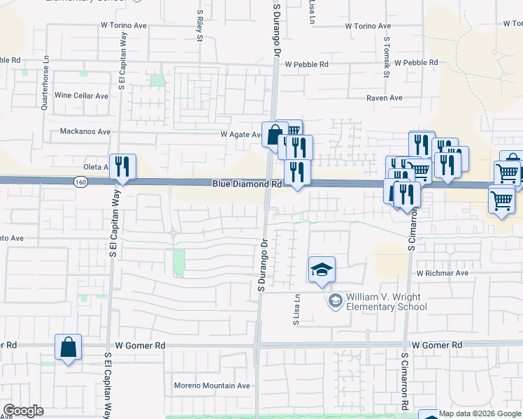 map of restaurants, bars, coffee shops, grocery stores, and more near 9322 Straw Hays Street in Las Vegas