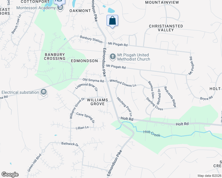 map of restaurants, bars, coffee shops, grocery stores, and more near 1200 Wexford Downs Lane in Nashville