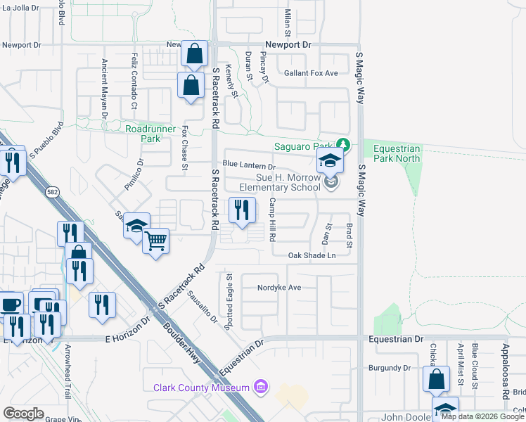 map of restaurants, bars, coffee shops, grocery stores, and more near 626 Locust Grove Street in Henderson