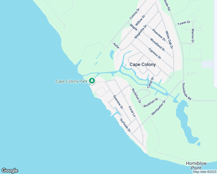 map of restaurants, bars, coffee shops, grocery stores, and more near 311 Seaview Drive in Edenton