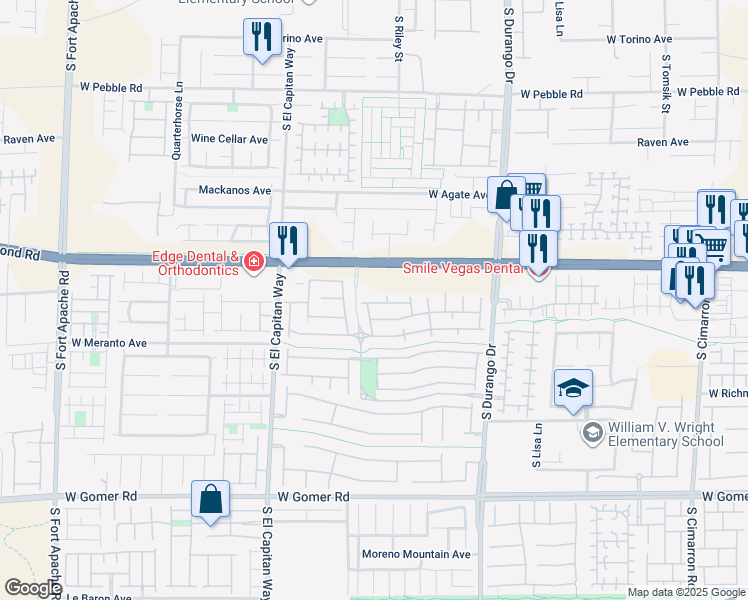 map of restaurants, bars, coffee shops, grocery stores, and more near 8842 Duncan Barrel Avenue in Las Vegas