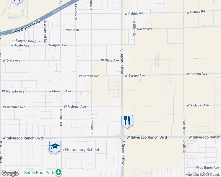 map of restaurants, bars, coffee shops, grocery stores, and more near 5018 Sage Mesa Avenue in Las Vegas