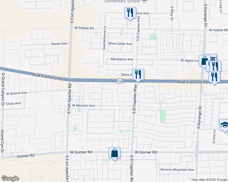 map of restaurants, bars, coffee shops, grocery stores, and more near 9310 Pinarello Street in Las Vegas
