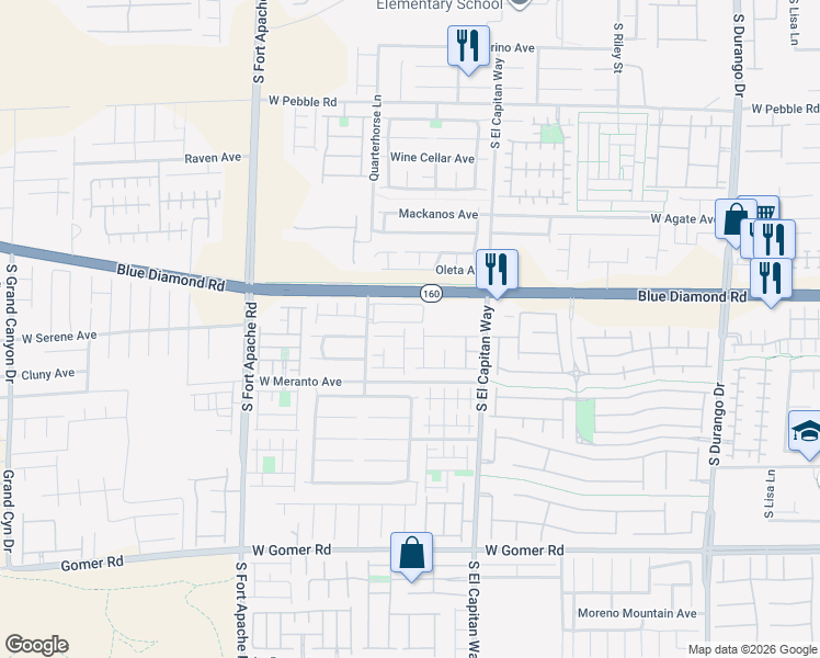 map of restaurants, bars, coffee shops, grocery stores, and more near 9310 Pinarello Street in Las Vegas
