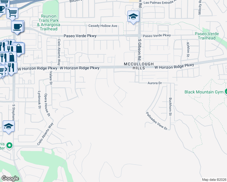 map of restaurants, bars, coffee shops, grocery stores, and more near 1062 Giovanni Lane in Henderson
