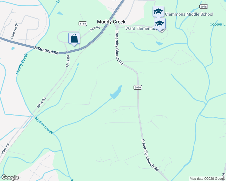 map of restaurants, bars, coffee shops, grocery stores, and more near 3650 Fraternity Church Road in Winston-Salem