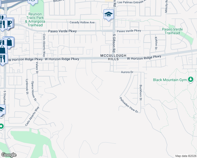 map of restaurants, bars, coffee shops, grocery stores, and more near 1033 Delbrook Avenue in Henderson