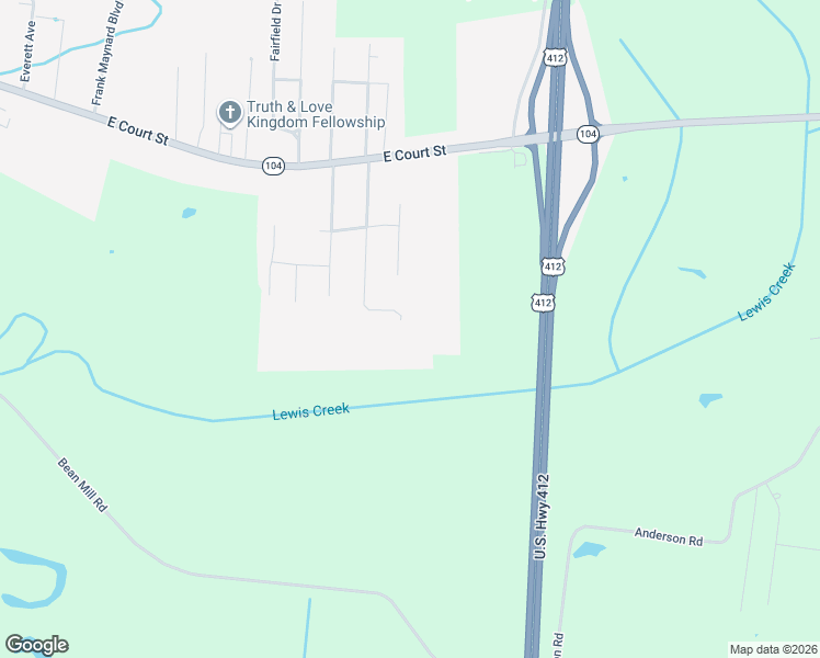 map of restaurants, bars, coffee shops, grocery stores, and more near 292 Auburn Avenue in Dyersburg