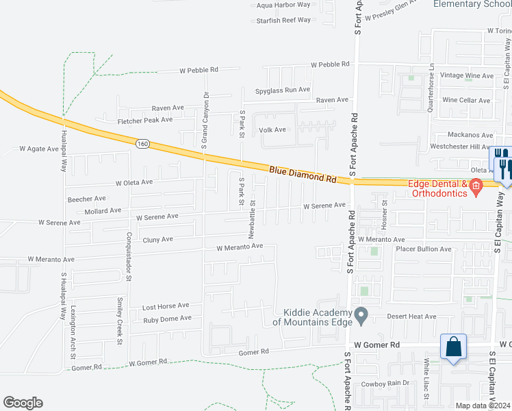 map of restaurants, bars, coffee shops, grocery stores, and more near 9265 Romance Diamond Street in Las Vegas