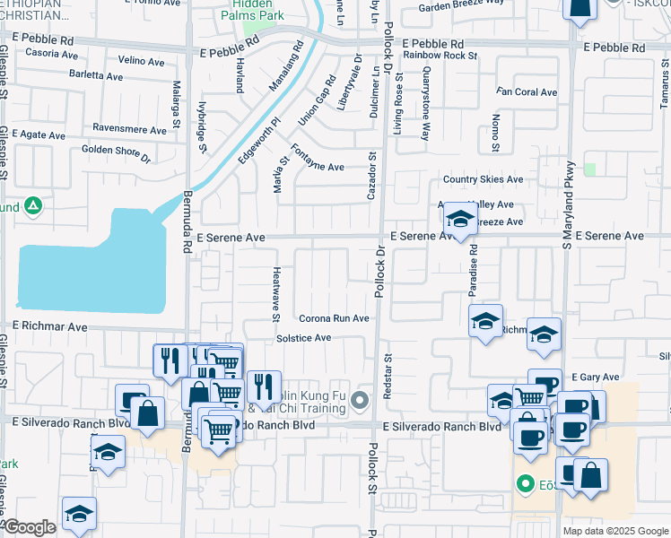 map of restaurants, bars, coffee shops, grocery stores, and more near 9378 Spellman Court in Las Vegas