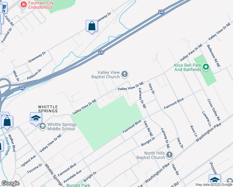 map of restaurants, bars, coffee shops, grocery stores, and more near 3534 Morgan Springs Way in Knoxville