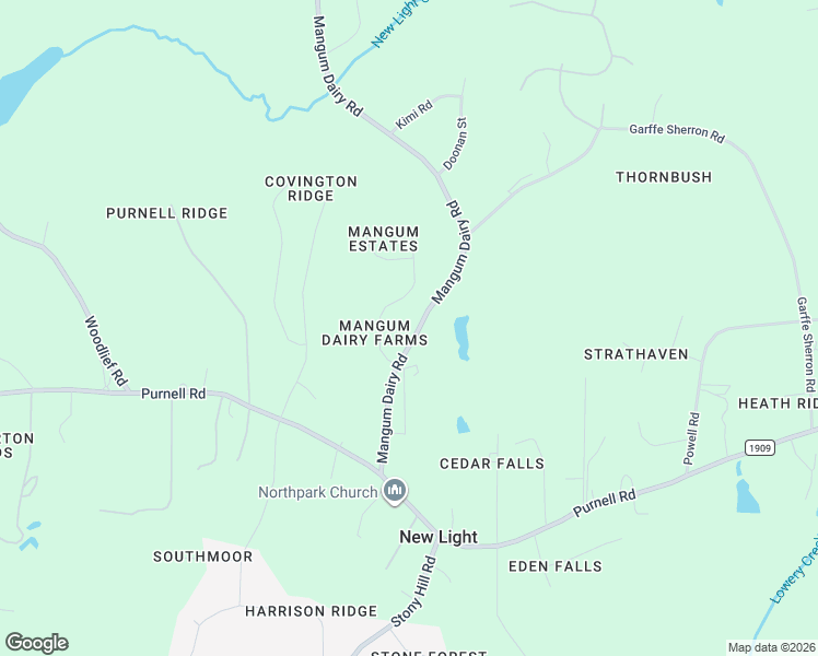 map of restaurants, bars, coffee shops, grocery stores, and more near 8329 Mangum Dairy Road in Wake Forest
