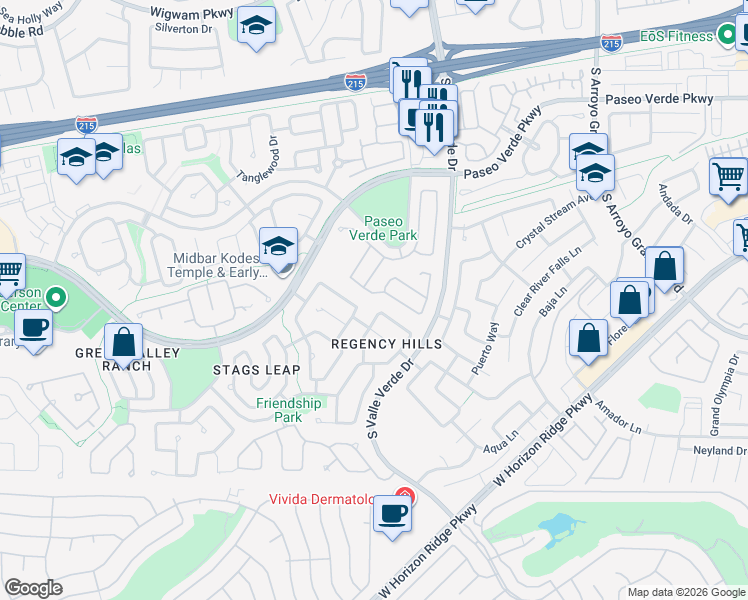 map of restaurants, bars, coffee shops, grocery stores, and more near in Henderson