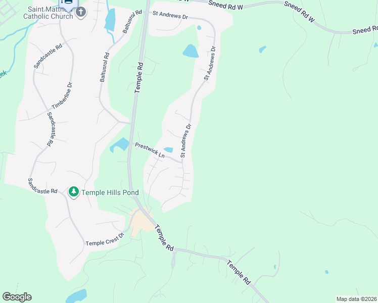 map of restaurants, bars, coffee shops, grocery stores, and more near 305 Saint Andrews Drive in Franklin