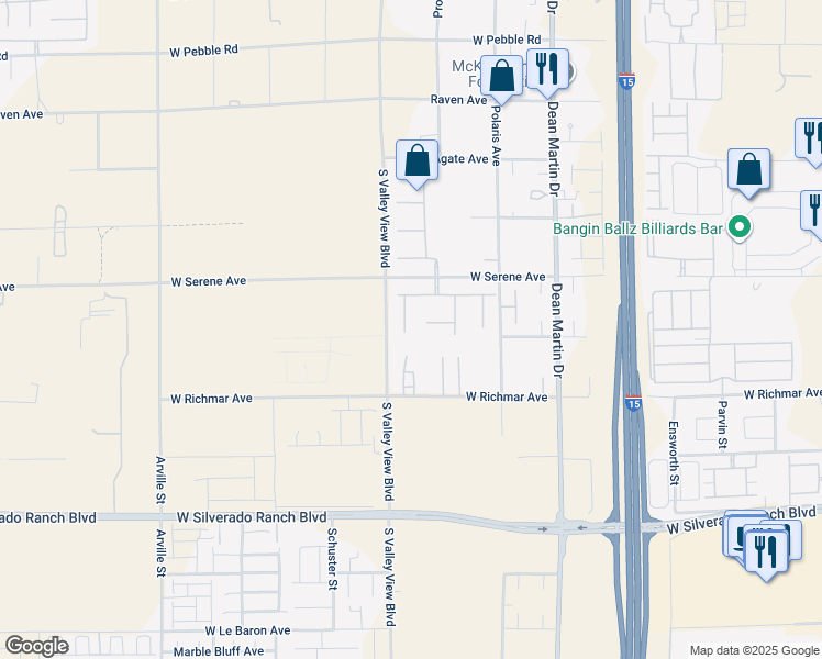 map of restaurants, bars, coffee shops, grocery stores, and more near 9392 Jeremy Blaine Court in Las Vegas