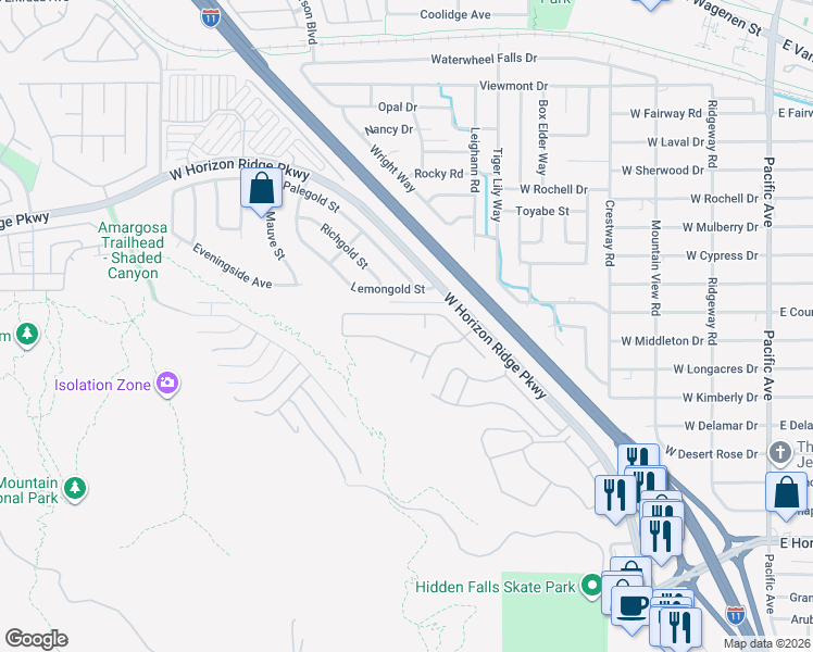 map of restaurants, bars, coffee shops, grocery stores, and more near 349 Island Reef Avenue in Henderson