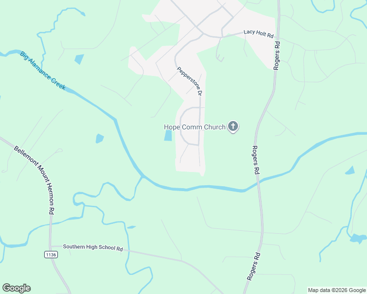 map of restaurants, bars, coffee shops, grocery stores, and more near 2703 Creek Bend Court in Graham