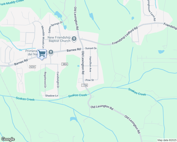 map of restaurants, bars, coffee shops, grocery stores, and more near 193 Hamilton Avenue in Winston-Salem