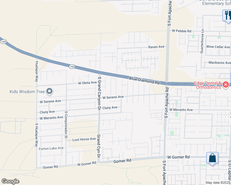 map of restaurants, bars, coffee shops, grocery stores, and more near 9255 South Park Street in Las Vegas