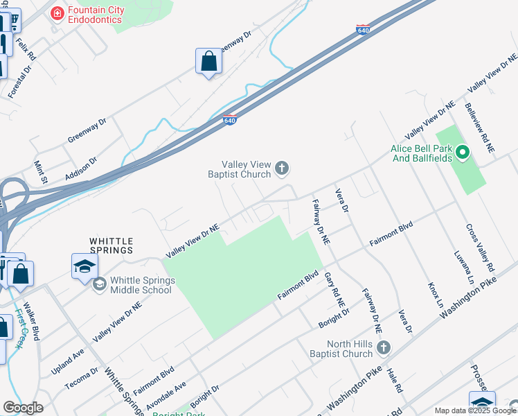 map of restaurants, bars, coffee shops, grocery stores, and more near 3504 Oak Branch Circle in Knoxville