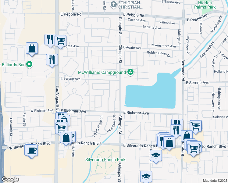 map of restaurants, bars, coffee shops, grocery stores, and more near 9371 Vital Crest St in Las Vegas