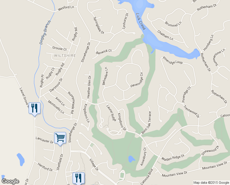 map of restaurants, bars, coffee shops, grocery stores, and more near 24 Marquette Court in Crossville