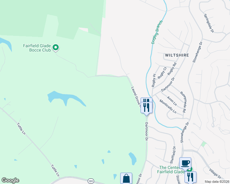 map of restaurants, bars, coffee shops, grocery stores, and more near 271 Drew Howard Road in Crossville