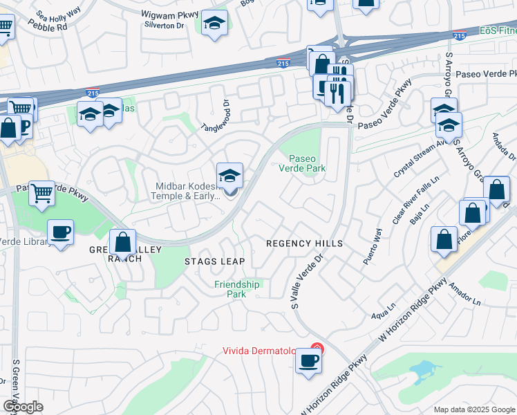 map of restaurants, bars, coffee shops, grocery stores, and more near 1933 Kachina Mountain Drive in Henderson