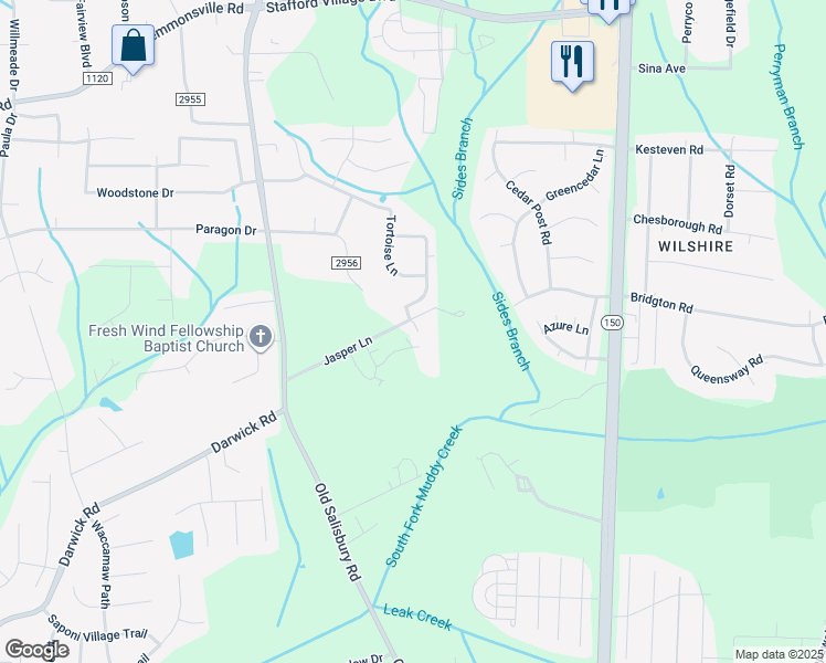 map of restaurants, bars, coffee shops, grocery stores, and more near 1516 Jasper Lane in Winston-Salem