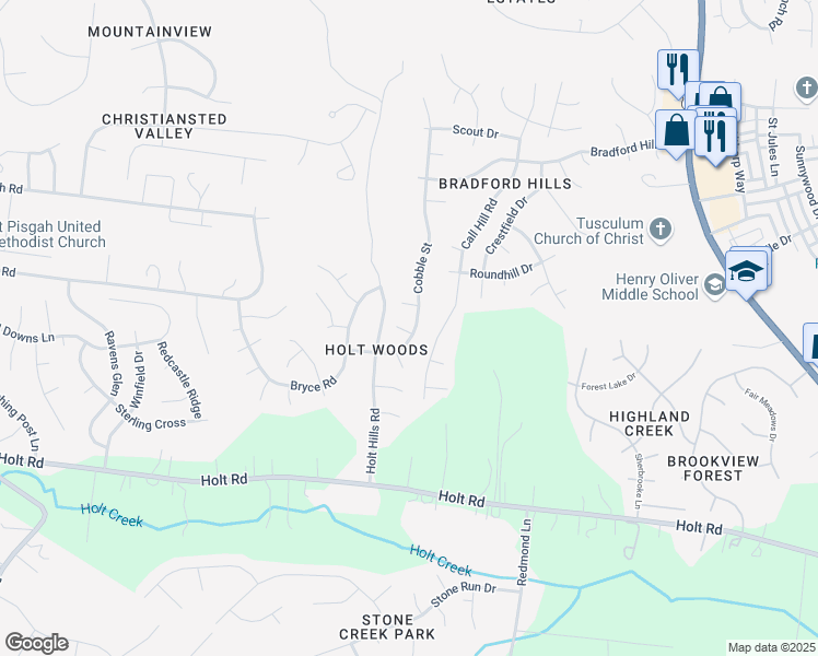 map of restaurants, bars, coffee shops, grocery stores, and more near 900 Kable Circle in Nashville