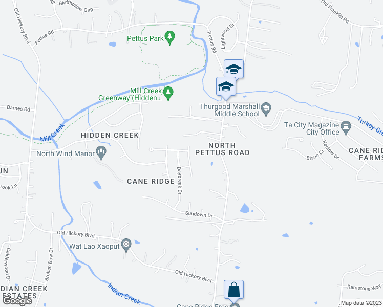 map of restaurants, bars, coffee shops, grocery stores, and more near 792 Evening Avenue in Nashville