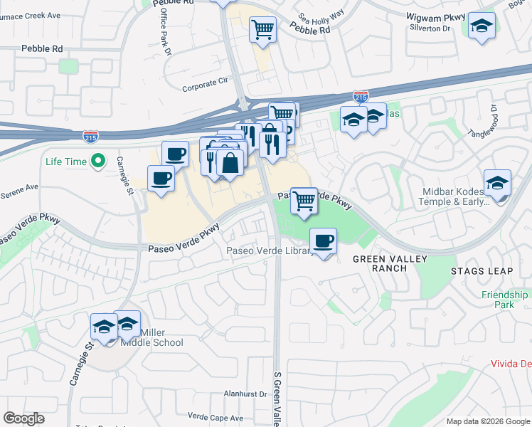 map of restaurants, bars, coffee shops, grocery stores, and more near in Henderson