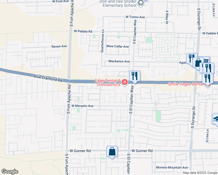 map of restaurants, bars, coffee shops, grocery stores, and more near 9310 Pinarello Street in Las Vegas