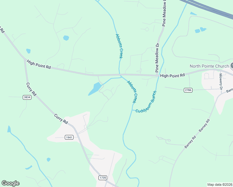 map of restaurants, bars, coffee shops, grocery stores, and more near 2705 Wiley Farm Road in Kernersville