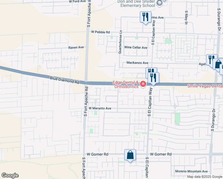 map of restaurants, bars, coffee shops, grocery stores, and more near 9256 Angel Forest Avenue in Las Vegas